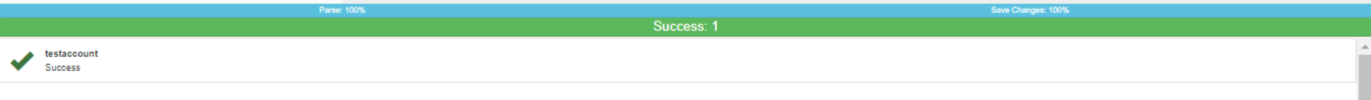 Successfully uploaded Users report